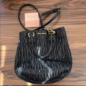Miu Miu Matelasse lux 2 Way Tote Bag
